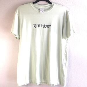 RIPNDIP white cat lime green tshirt with cat in Japanese Kimono slaying serpent